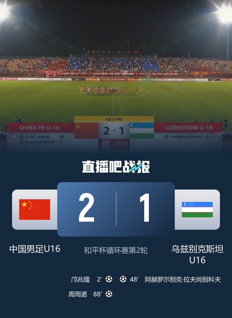 U16国少补时绝杀乌兹别克斯坦 末轮与韩国争冠 U16国少补时绝杀乌兹别克斯坦 末轮与韩国争冠